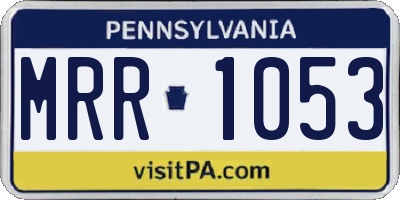 PA license plate MRR1053