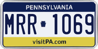 PA license plate MRR1069