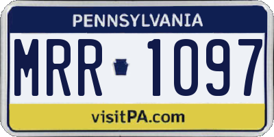 PA license plate MRR1097