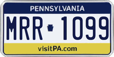 PA license plate MRR1099