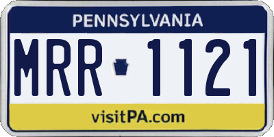 PA license plate MRR1121