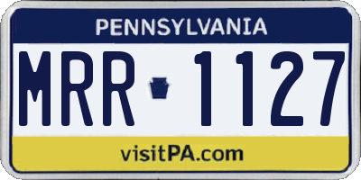 PA license plate MRR1127