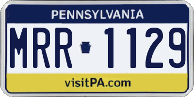 PA license plate MRR1129
