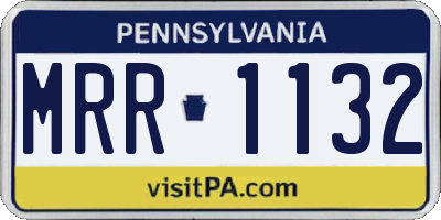 PA license plate MRR1132