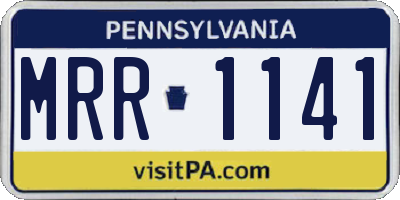 PA license plate MRR1141
