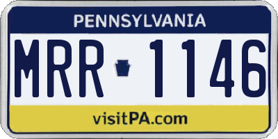 PA license plate MRR1146