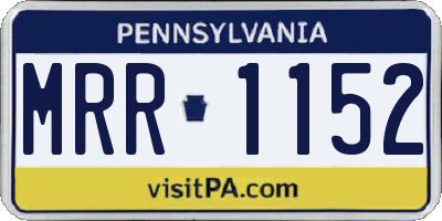 PA license plate MRR1152