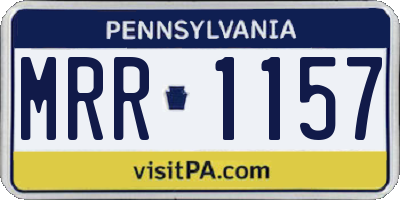 PA license plate MRR1157