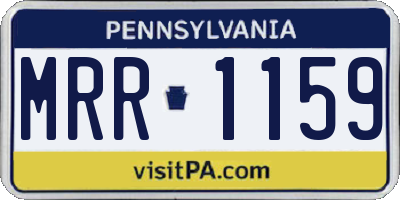 PA license plate MRR1159