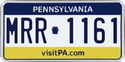PA license plate MRR1161