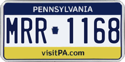 PA license plate MRR1168