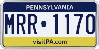 PA license plate MRR1170