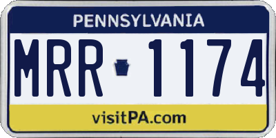 PA license plate MRR1174