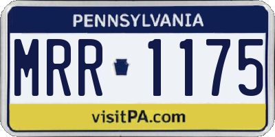 PA license plate MRR1175