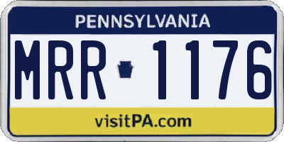 PA license plate MRR1176