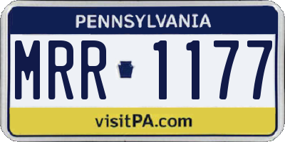 PA license plate MRR1177
