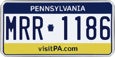 PA license plate MRR1186