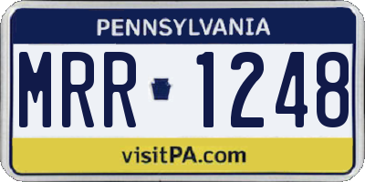 PA license plate MRR1248