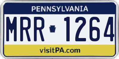 PA license plate MRR1264