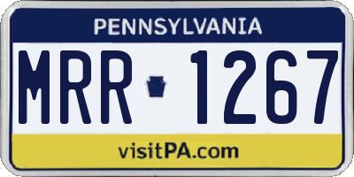 PA license plate MRR1267