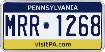 PA license plate MRR1268