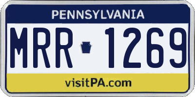 PA license plate MRR1269