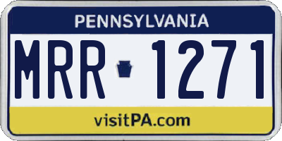 PA license plate MRR1271