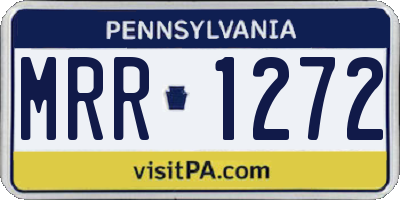 PA license plate MRR1272