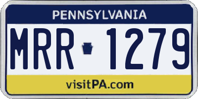 PA license plate MRR1279