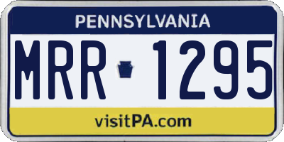 PA license plate MRR1295