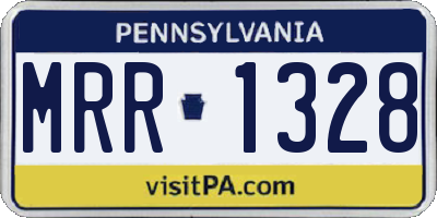 PA license plate MRR1328