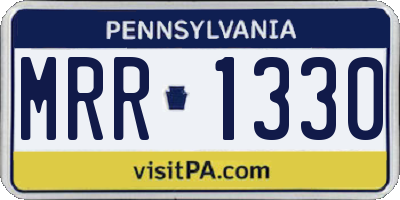 PA license plate MRR1330