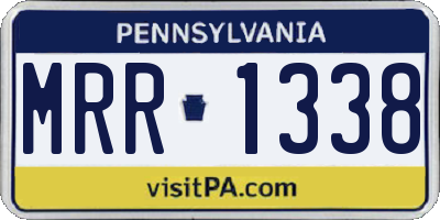 PA license plate MRR1338