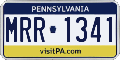 PA license plate MRR1341