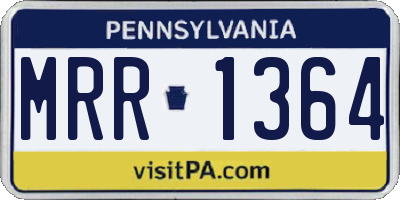 PA license plate MRR1364
