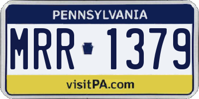 PA license plate MRR1379