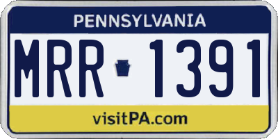 PA license plate MRR1391