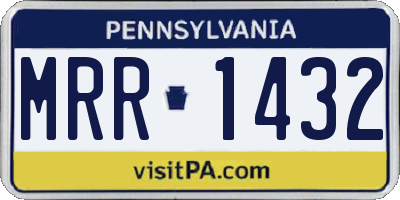 PA license plate MRR1432