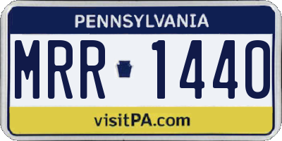 PA license plate MRR1440