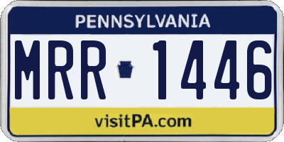 PA license plate MRR1446