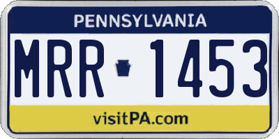 PA license plate MRR1453