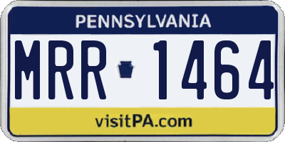 PA license plate MRR1464
