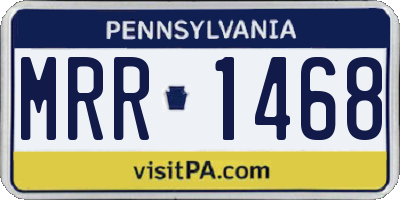 PA license plate MRR1468