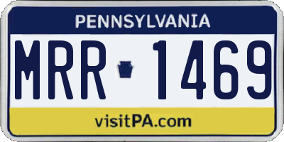 PA license plate MRR1469
