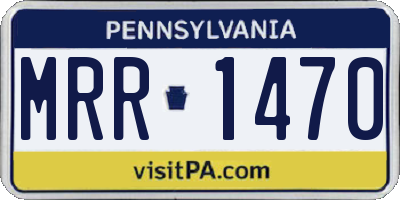 PA license plate MRR1470