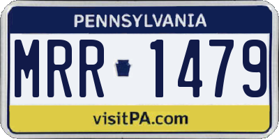 PA license plate MRR1479