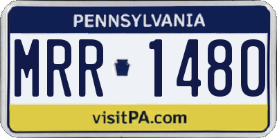 PA license plate MRR1480