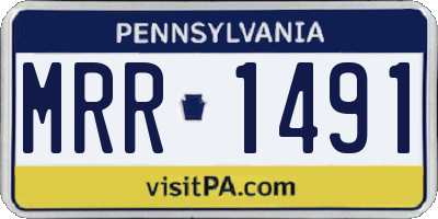PA license plate MRR1491