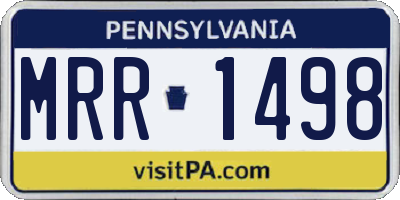PA license plate MRR1498