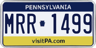 PA license plate MRR1499